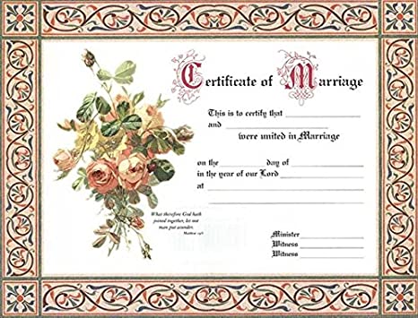 Certificado  de Matrimonio