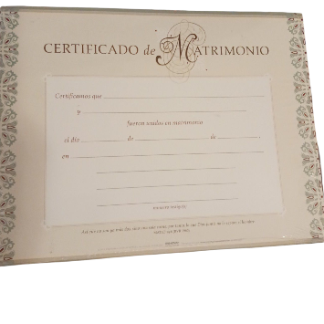 Certificado de Matrimonio